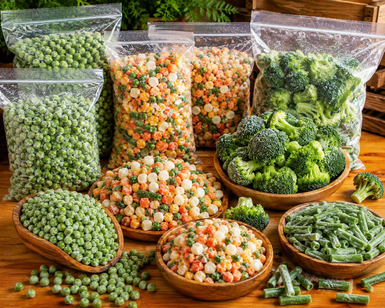 Frozen vegetables in bulk